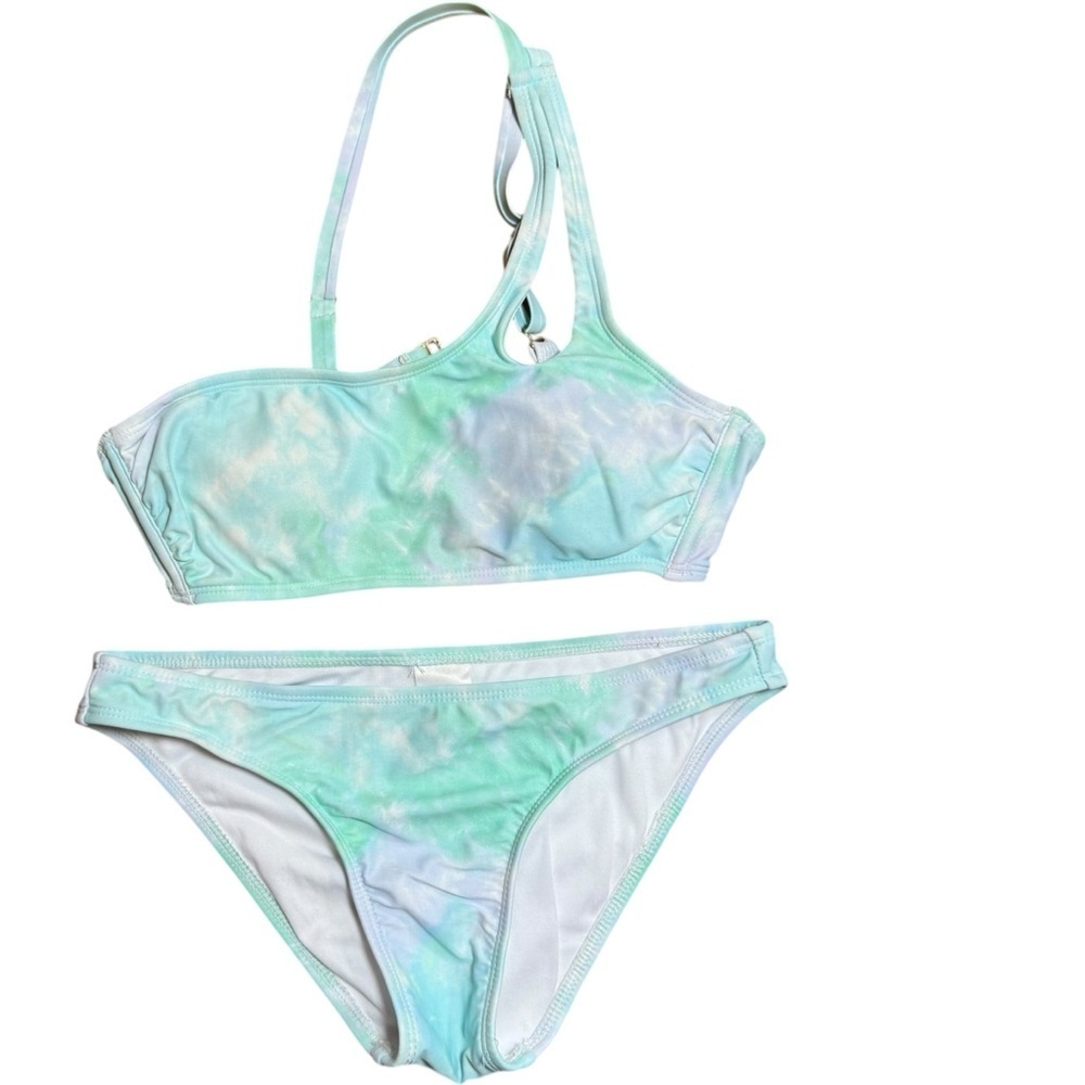 Xhilaration Tie Dye Bikini Set Mint Green Blue Two Piece Top M Bottom S
